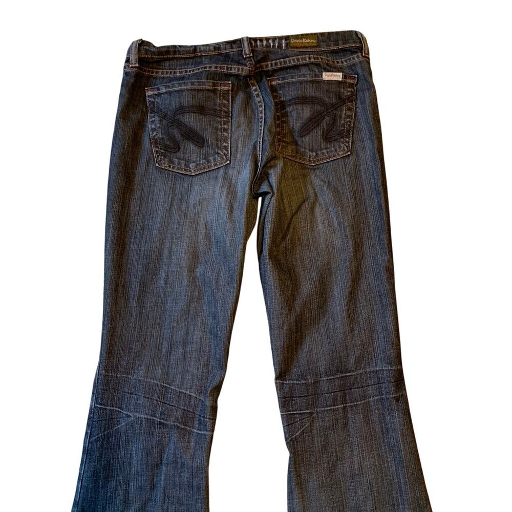 David Kahn Jeans Women Size 29 Nikki Wide Leg 30x32 Blue Bootcut Med Wash - Picture 8 of 12